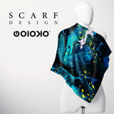 Deep Blue Paint Marble - Scarf