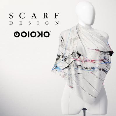 White Marble Paint - Scarf