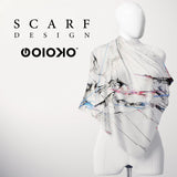 White Marble Paint - Scarf