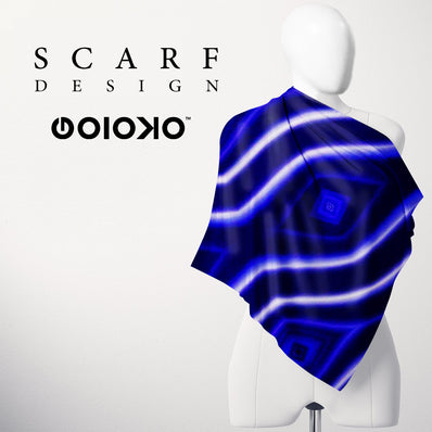 Deep Blue Tribal - Scarf