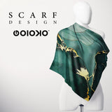 Green Gold Marble - Scarf