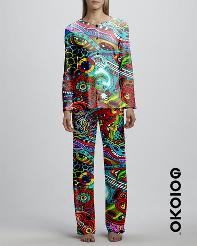 Colorful Doodles - Ladies Silk
