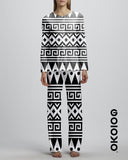 White Black Tribal - Ladies Silk