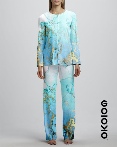 Blue Marble - Ladies Silk PJ