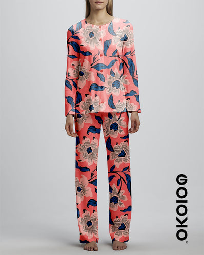 Peach Flowers - Ladies Silk