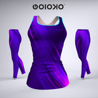 Abstract Blue Pink - Ladies Gym Set