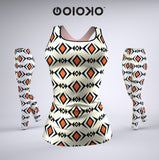 White & Brown Tribal - Ladies Gym Set