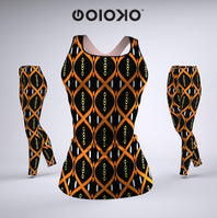 Black Brown African Tribal - Ladies Gym Set