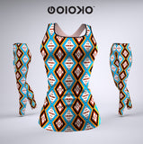Blue Brown Tribal - Ladies Gym Set